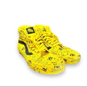 Vans X Peanuts Sk8 High Charlie Brown Maize Mens Size 8.5 (Women’s Size 10)